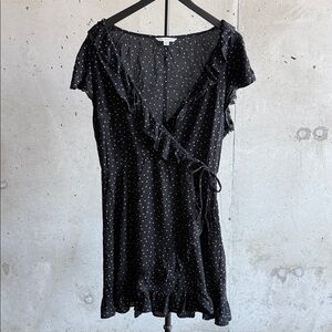 American Eagle Outfitters Black and White Polka Dot Mini Dress